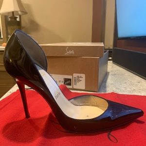 Christian Louboutin Iriza 100 Black Patent pump